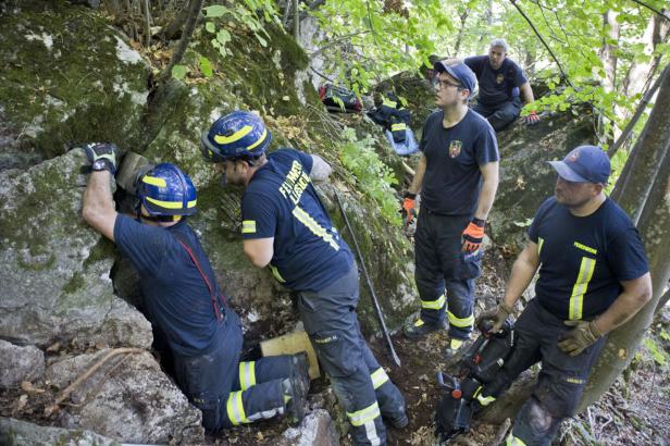 NÖ: Hund "Spotty" nach 50 Stunden Suche aus Felshöhle gerettet