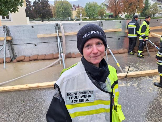 Dramatik in der Scheibbser Altstadt um 100-jährliches Hochwasser der Erlauf