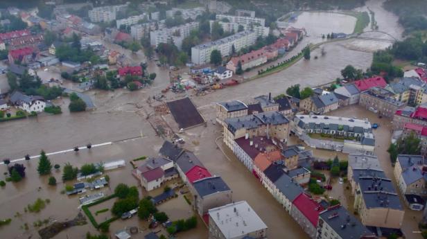 Aftermath of heavy rainfall in Glucholazy