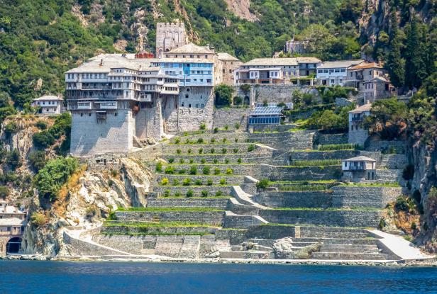 Das Kloster Dionysiou auf der Athos-Halbinsel