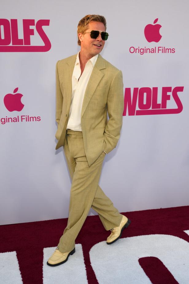 Brad Pitt bei der Premiere von „Wolfs“ in Los Angeles.