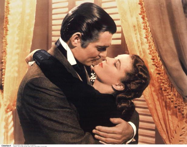 Clark Gable und Vivien Leigh in einer Szene aus „Vom Winde verweht“.