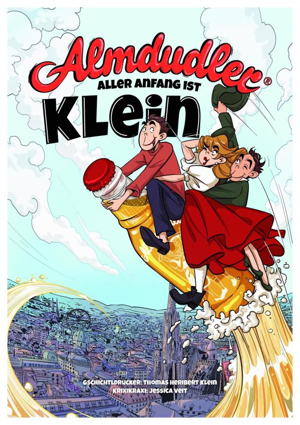 Mr. Almdudler Thomas Klein hat die Familiengeschichte in einem Comic festgehalten