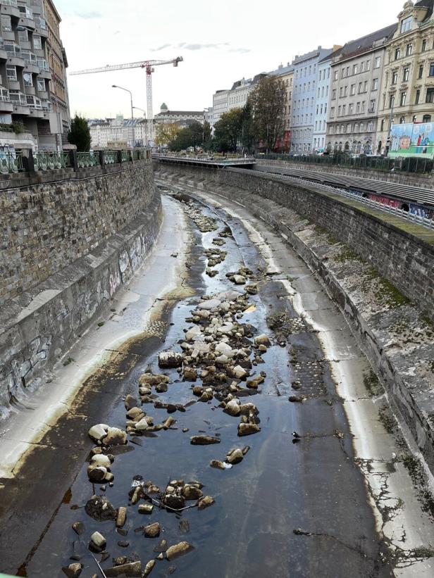 Löcher und angespülte Steine: Wienfluss an mehreren Stellen beschädigt