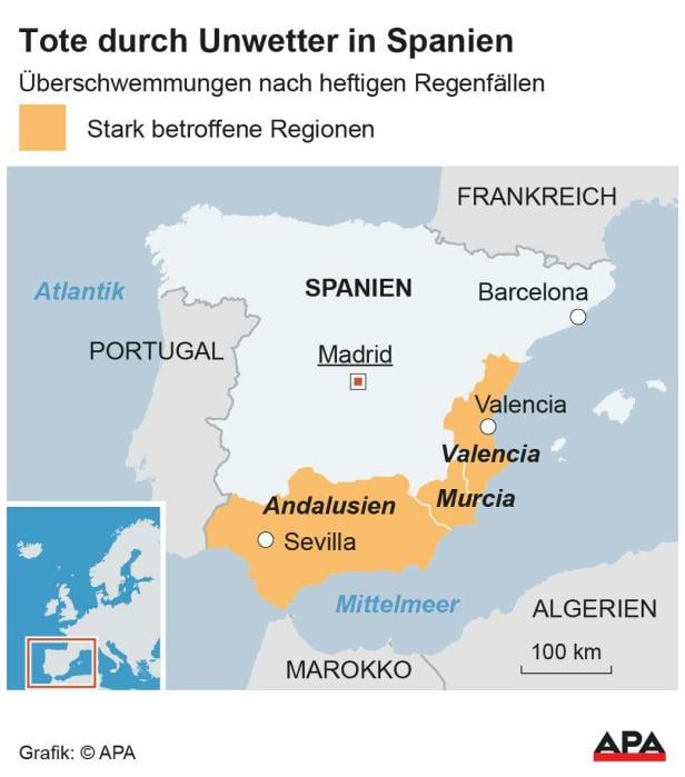 Mindestens 62 Tote: Flut-Katastrophe sorgt für Chaos in Spanien