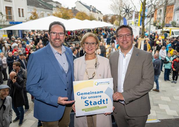 Neuer Amstettner Millionen-Hauptplatz mit zünftigem Fest eröffnet