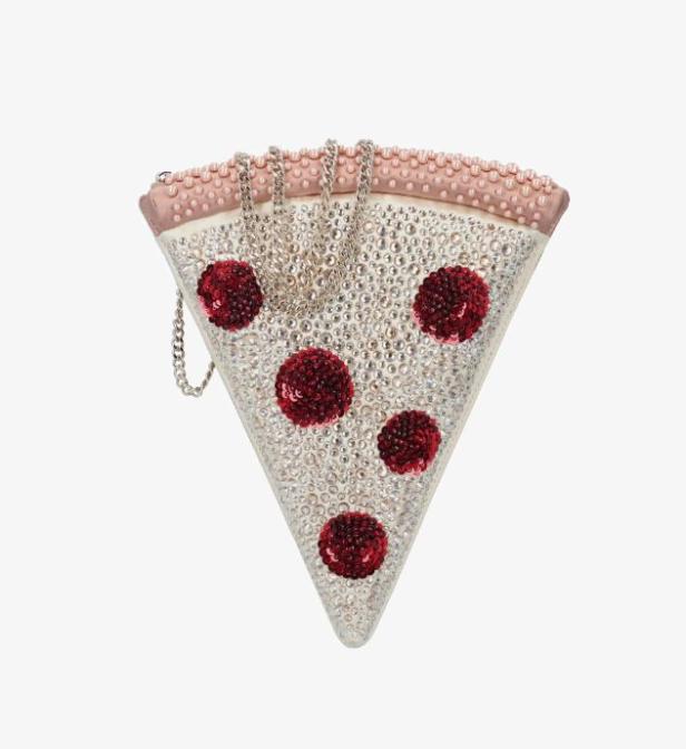 Eine Pizza-Tasche von Kate Spade.