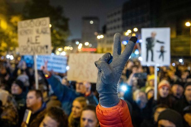 Protestaufmarsch: Tausende demonstrierten gegen slowakische Regierung