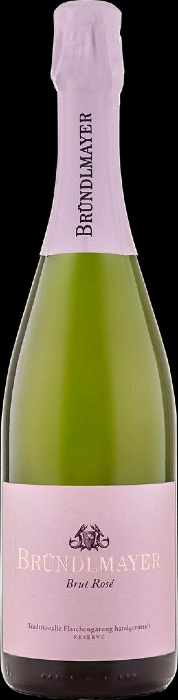 Eine Flasche Bründlmayer Brut Rosé Sekt.