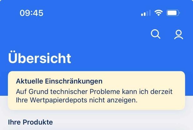 Erste Bank: Online-Wertpapierhandel weiterhin nicht möglich