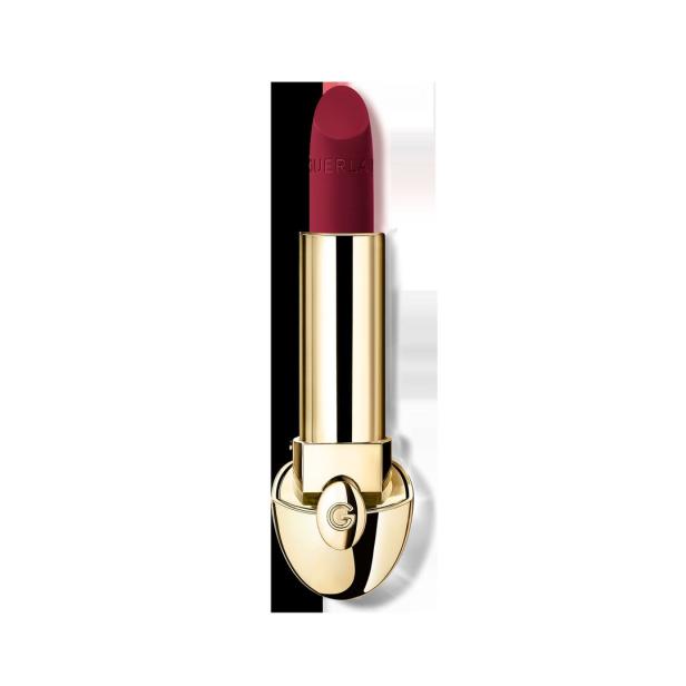 Ein roter Lippenstift von Guerlain mit goldener Hülle.