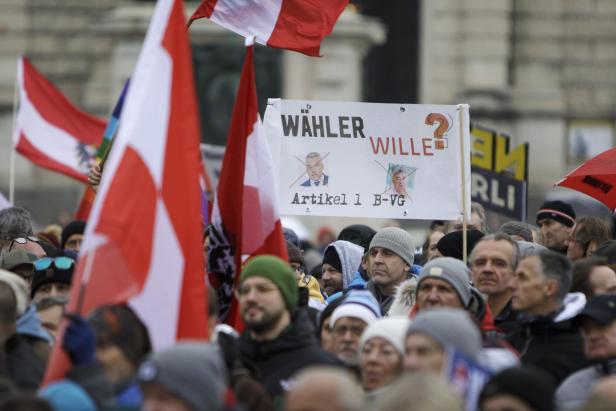 DEMONSTRATION FAIRDENKEN "FÜR UNSER ÖSTERREICH - NEIN ZUR ZUCKERL-KOALITION!!!"