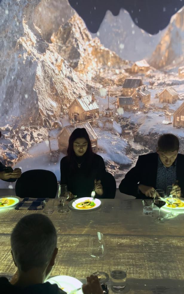 Immersives Dinner-Erlebnis in Wien.