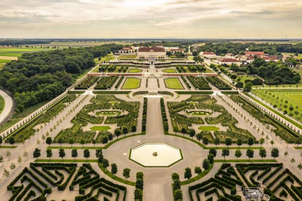 Der Barockgarten beim Schloss Hof - auch im Winter ein Highlight.