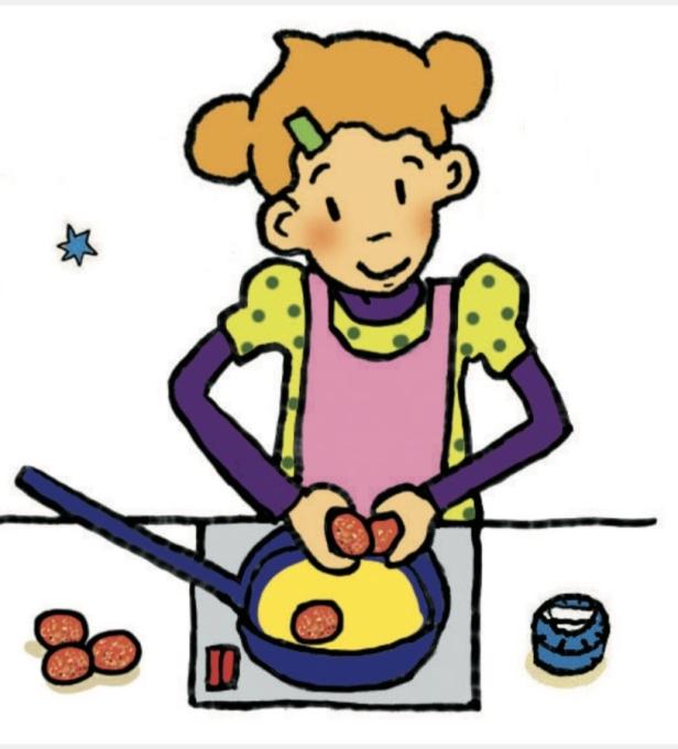 Lilli kocht Fleischbällchen.