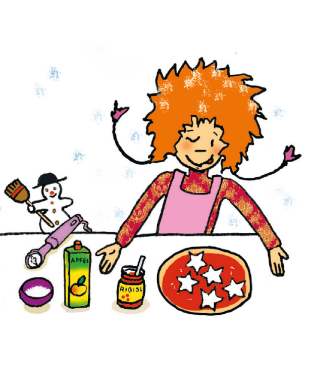 Lilli kocht Schneesterne.
