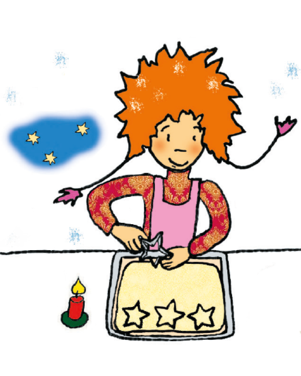 Lilli kocht Schneesterne.