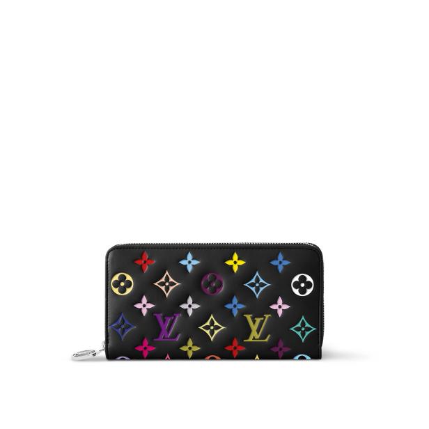 Eine schwarze Zippy Wallet Coussin Multico Geldbörse von Louis Vuitton.