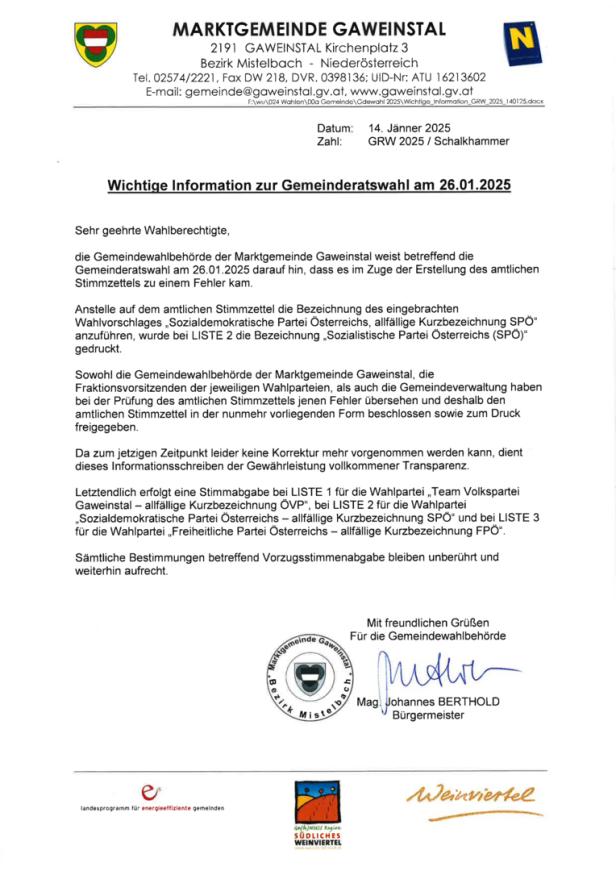 Peinlicher Fauxpas: "Sozialistische Partei" auf dem Stimmzettel