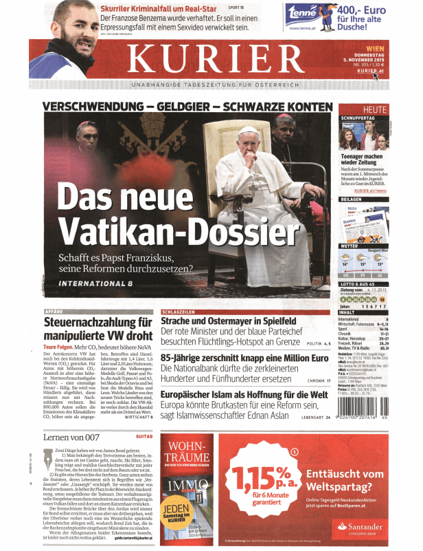 Titelseiten vom 05.11.2015