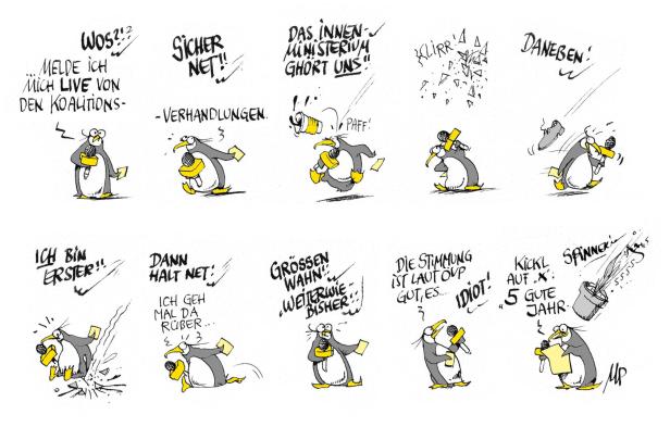 Unser Reporter Pinguinberger live vor Ort! Heavy Metall-gewerkschafter