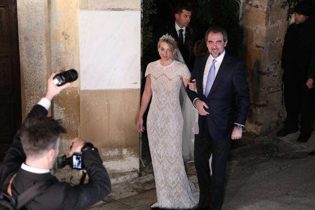 Das Brautpaar Royales Jawort in Athen: Prinz Nikolaos heiratet Tochter einer Reederfamilie