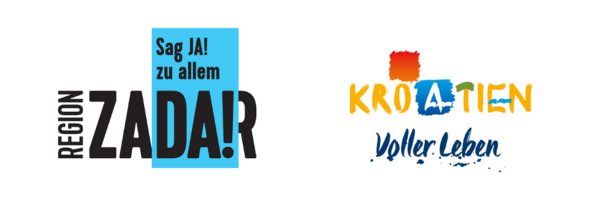 Logos für die Region Zadar und Kroatien mit dem Slogan „Voller Leben“.