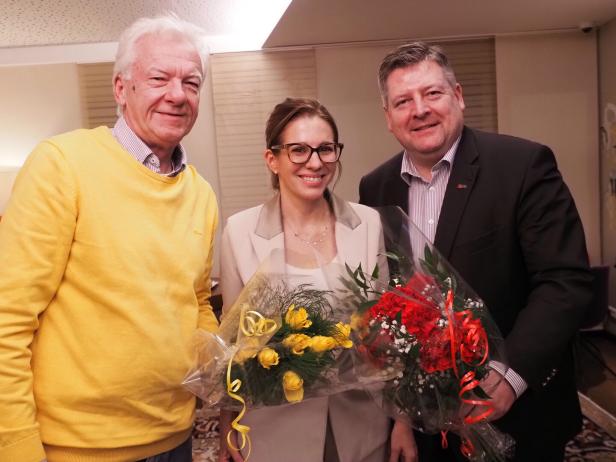 Zwei Politiker und eine Politikerin 
