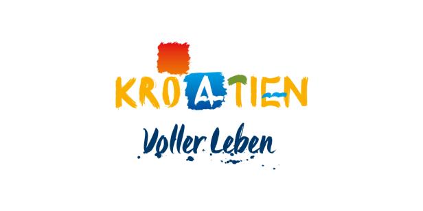 Das Logo der Tourismusmarke Kroatiens mit dem Slogan „Voller Leben“.
