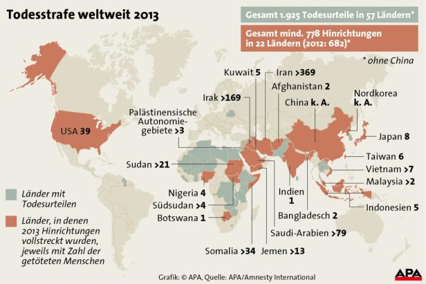 Todesstrafe weltweit - SPERRFRIST