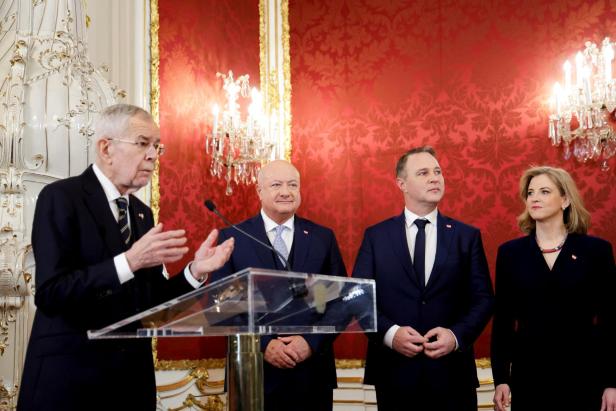 Swearing-in ceremony of Austria's new government, in Vienna