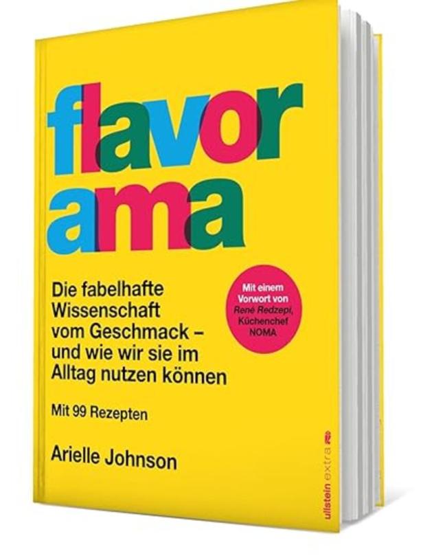 Das Buch „Flavorama“ von Arielle Johnson mit einem Vorwort von René Redzepi.