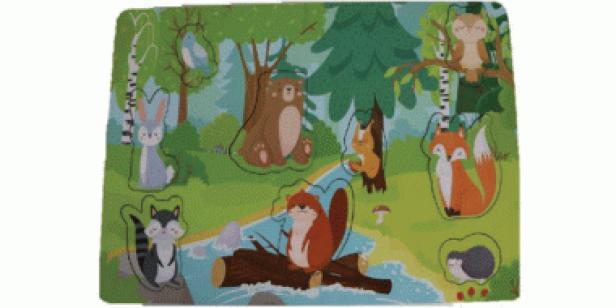 TEDi Holzpuzzle Waldtiere