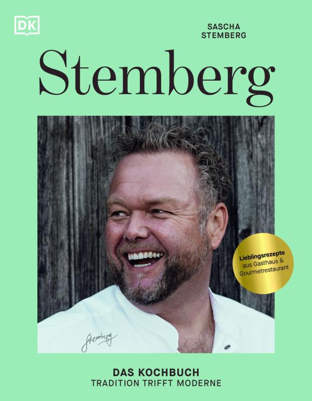 Das Kochbuch „Stemberg“ mit einem lächelnden Sascha Stemberg auf dem Cover.