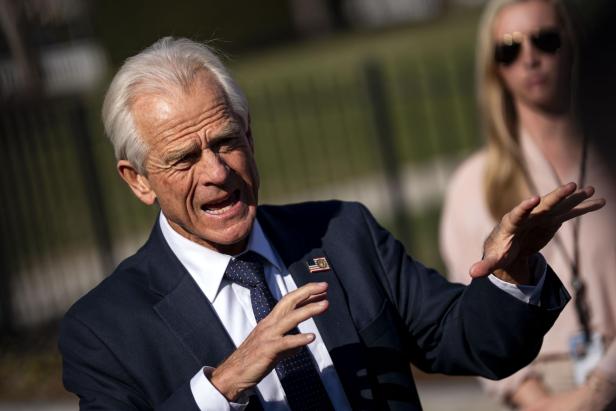 Trump's counselor for trade and manufacturing Peter Navarro meets media at the White House