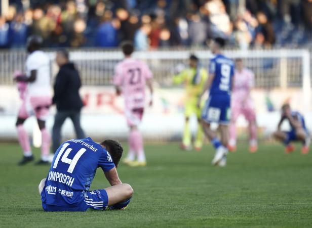 FUSSBALL: ADMIRAL BUNDESLIGA / QUALIFIKATIONSGRUPPE / 3. RUNDE: TSV EGGER GLAS HARTBERG - LASK GAK gibt Rote Laterne ab, LASK siegt, Klagenfurt wie ein Absteiger