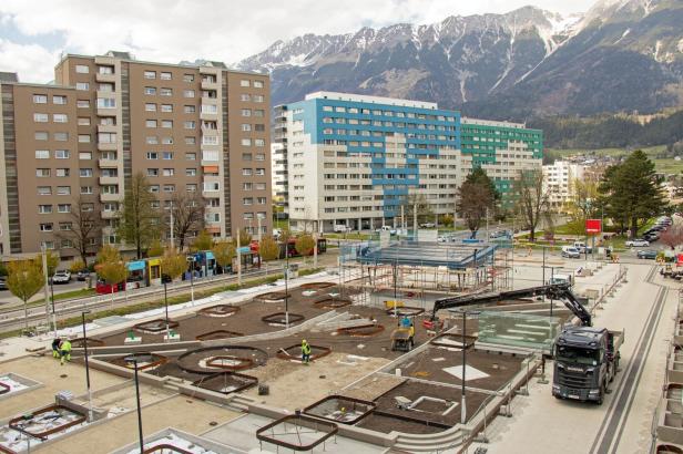 Coolymp in Innsbruck / Alois-Lugger-Platz und Olympiapark Abkühlung für das Olympische Dorf in der Hitzestadt Innsbruck