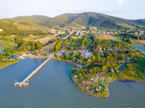 Das Trasimeno Glamping Resort am Trasimenischen See in Umbrien, Italien.