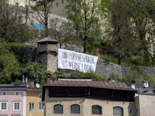 Proteste gegen den „Porsche-Tunnel“ in Salzburg.