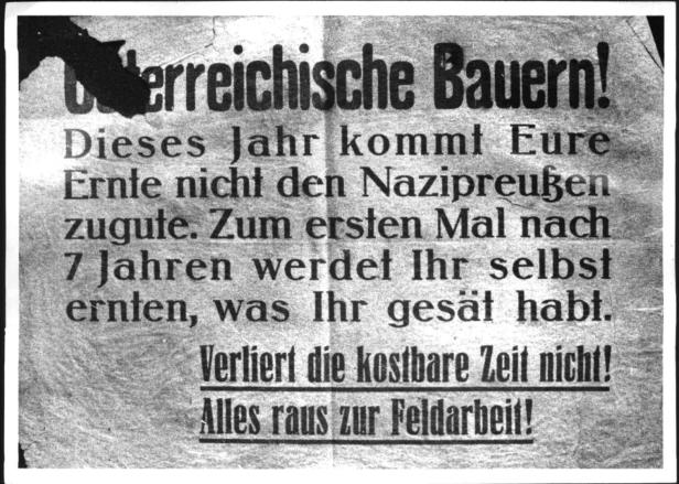 Sowjetischer Aufruf an die österreichischen Bauern "Mutti, wir haben Hunger": Das Überleben in der Nachkriegszeit