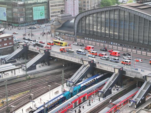 Messerangriff am Hamburger Hauptbahnhof.