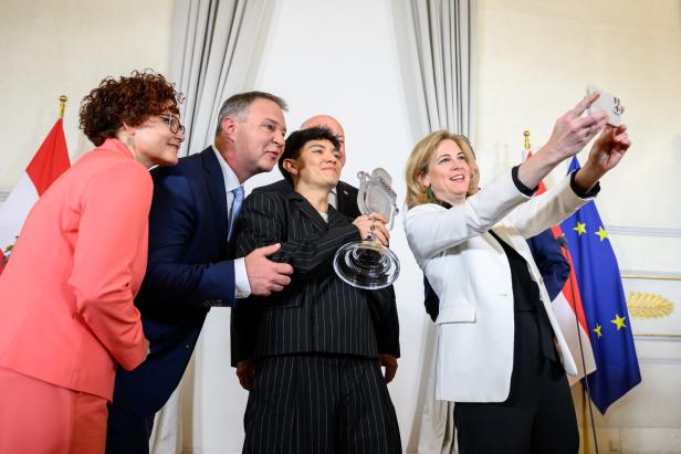 69th Eurovision Song Contest winner JJ meets Austrian Chancellor Stocker