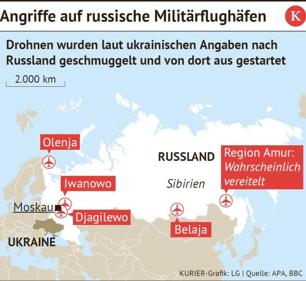 Angriffe auf russische Militärflughäfen