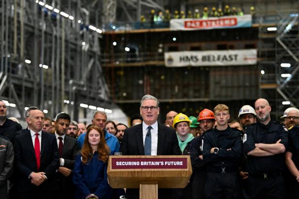 Der britische Premierminister Keir Starmer besucht die BAE Systems' Govan-Anlage in Glasgow.