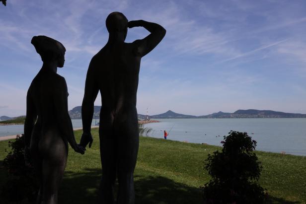 Statue am Balaton