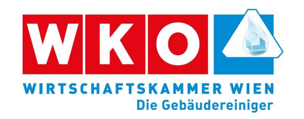 Logo der Wirtschaftskammer Wien Die Gebäudereiniger