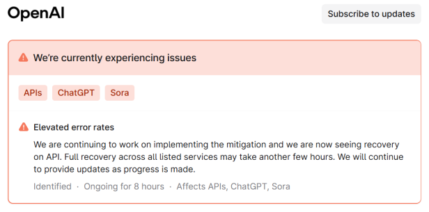 Screenshot von OpenAI