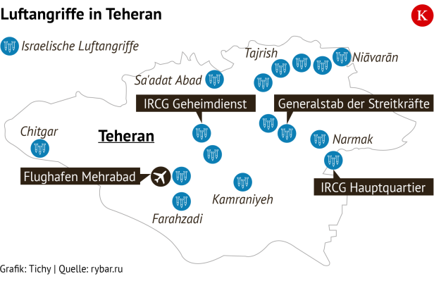 Israelische Angriffe auf Teheran