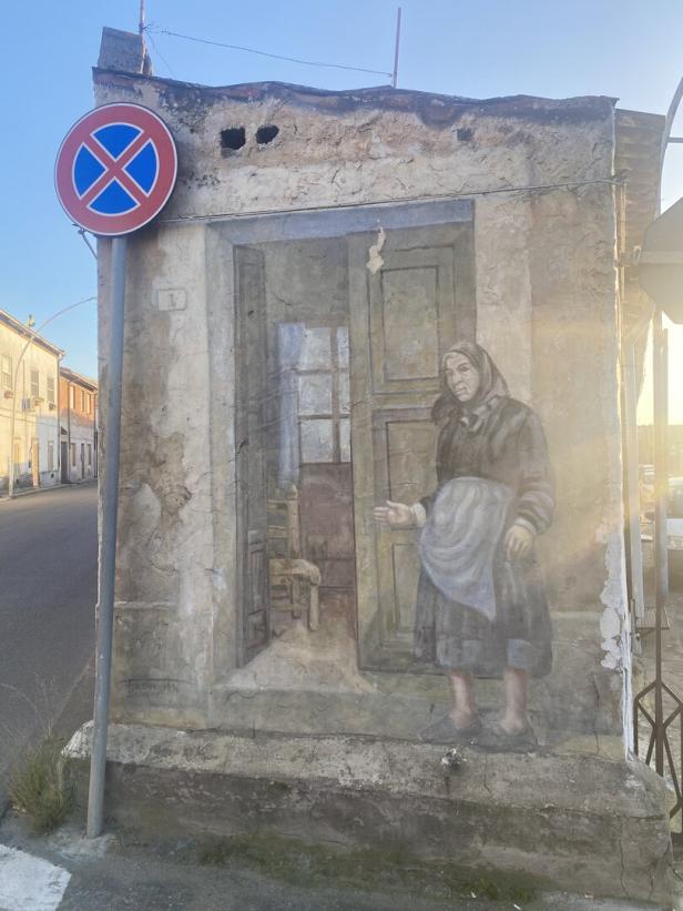 Wandmalerei in San Sperate, Sardinien