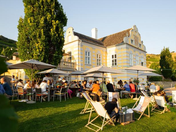 Malerische Kulisse vor dem Kellerschlössel